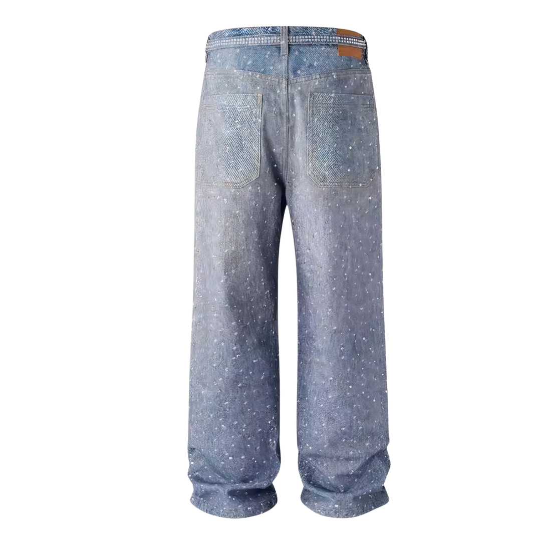 Rhinestone Baggy Pants